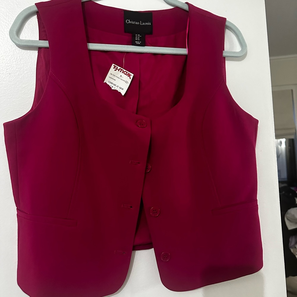 Christian lacroix vest fuchia